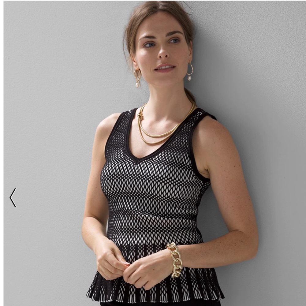 NWT | White House Black Market | Black and White Sweater Tank